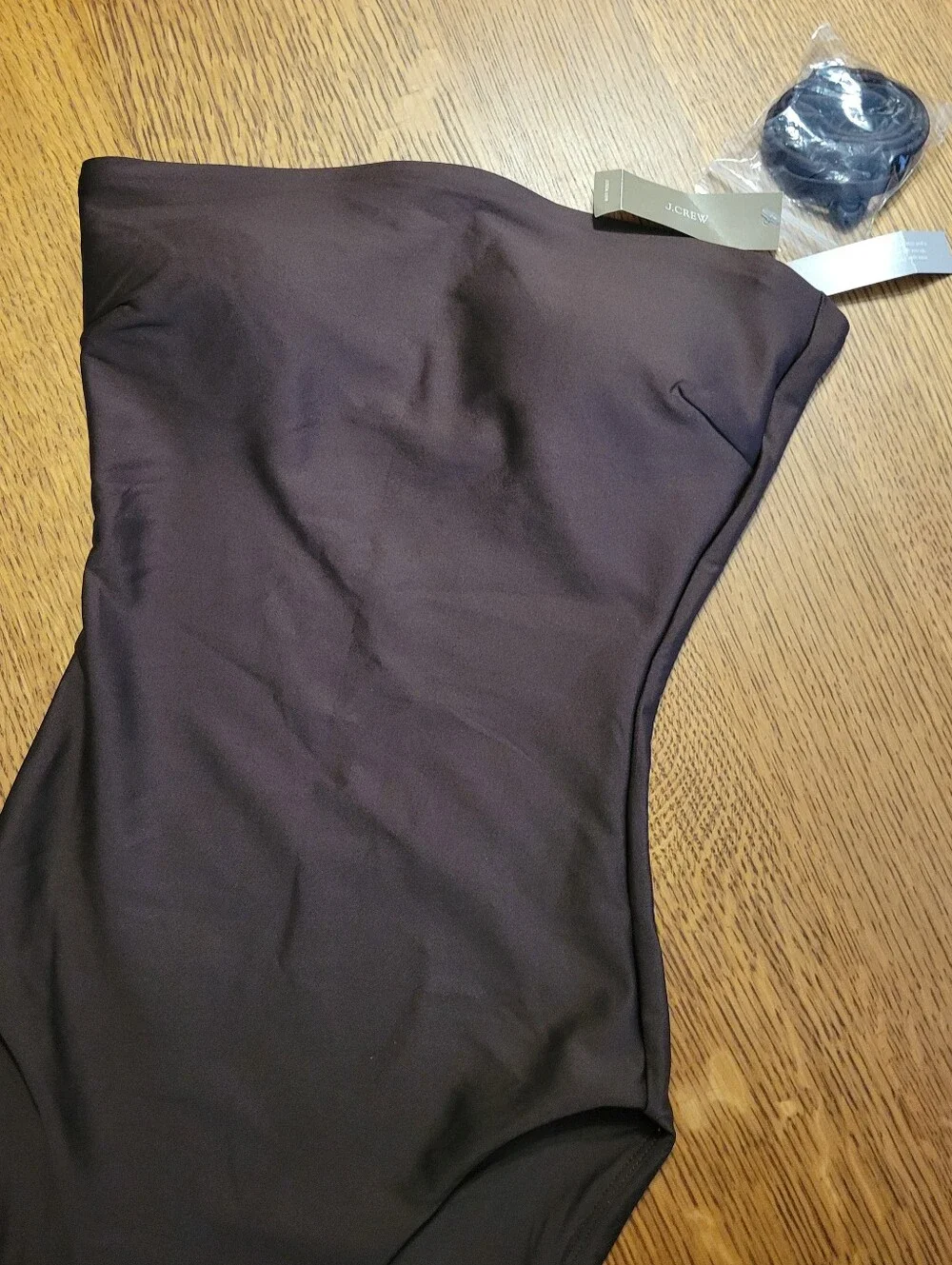 J. Crew Long-Torso Gemma one-piece in Classic Sculpt - Inky Espresso